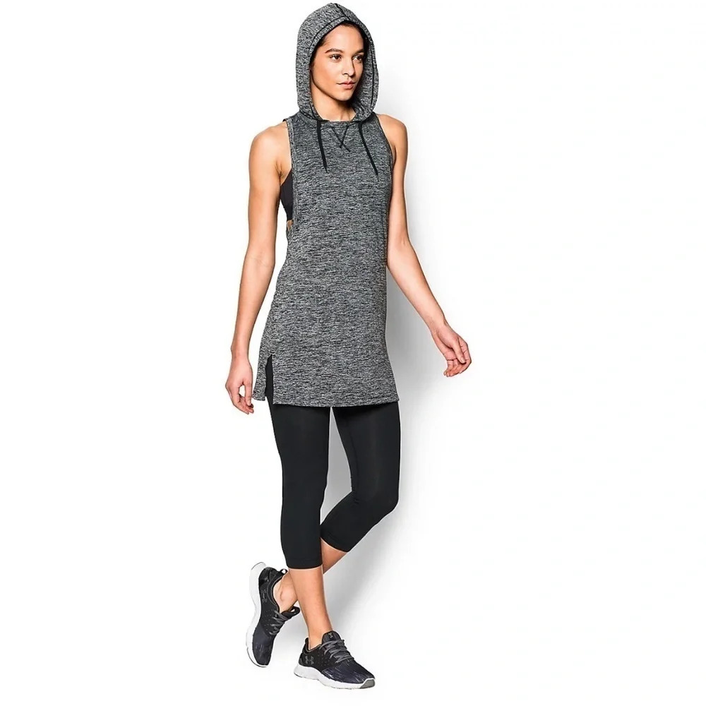 Under Armour Women's Tech Hooded Tunic Black‎ Galaxy Size Small NWOT